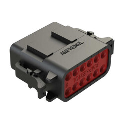 12 Rectangular Connectors - Housings Plug Black - Amphenol Sine Systems Corp (1)