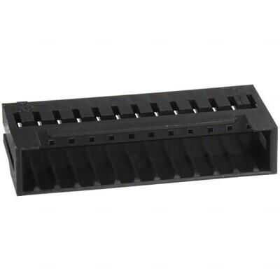 12 Rectangular Connectors - Housings Plug Black 0.079