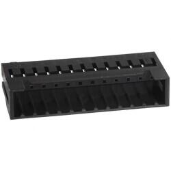 12 Rectangular Connectors - Housings Plug Black 0.079