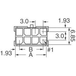 12 Rectangular Connectors - Housings Plug Black 0.118