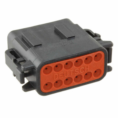 12 Rectangular Connectors - Housings Plug Black - 1