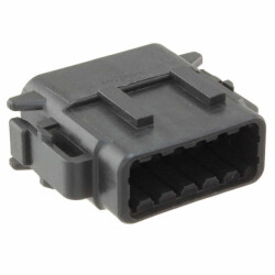 12 Rectangular Connectors - Housings Plug Black - 2