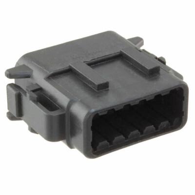 12 Rectangular Connectors - Housings Plug Black - 2