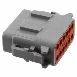 12 Rectangular Connectors - Housings Plug Gray - TE Connectivity Deutsch Connectors