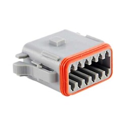 12 Rectangular Connectors - Housings Plug Gray - Amphenol Sine Systems Corp