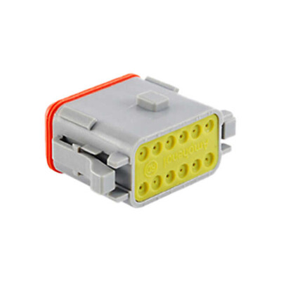 12 Rectangular Connectors - Housings Plug Gray - 2