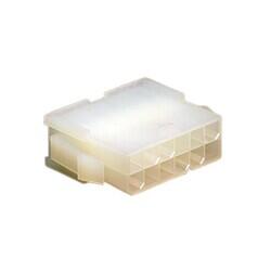 12 Rectangular Connectors - Housings Plug Natural 0.165