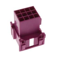 12 Rectangular Connectors - Housings Plug Purple 0.197