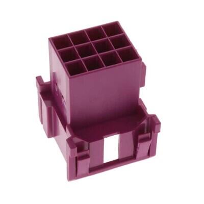 12 Rectangular Connectors - Housings Plug Purple 0.197