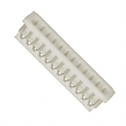 12 Rectangular Connectors - Housings Receptacle Natural 0.049