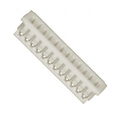 12 Rectangular Connectors - Housings Receptacle Natural 0.049