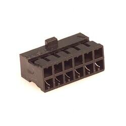12 Rectangular Connectors - Housings Receptacle Black 0.079