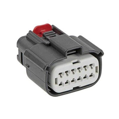 12 Rectangular Connectors - Housings Receptacle Gray - 1