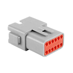 12 Rectangular Connectors - Housings Receptacle Gray - Amphenol Sine Systems Corp (1)