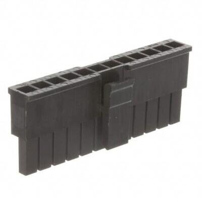 12 Rectangular Connectors - Housings Receptacle Black 0.118