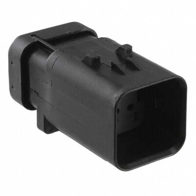 12 Rectangular Connectors - Housings Receptacle Black 0.177