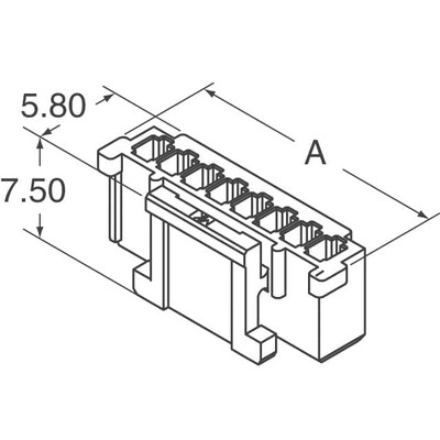 12 Rectangular Connectors - Housings Receptacle Natural 0.079