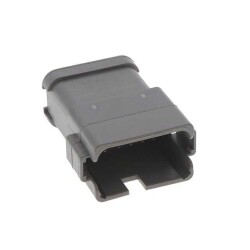 12 Rectangular Connectors - Housings Receptacle Gray 0.359