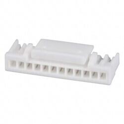 12 Rectangular Connectors - Housings Receptacle Natural 0.049