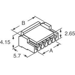 12 Rectangular Connectors - Housings Receptacle Natural 0.049
