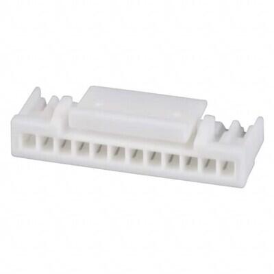 12 Rectangular Connectors - Housings Receptacle Natural 0.049