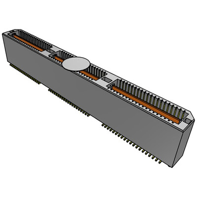 120 Position Connector Header, Outer Shroud Contacts Surface Mount Gold - 1