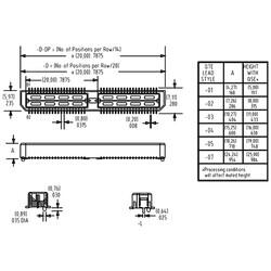 120 Position Connector Header, Outer Shroud Contacts Surface Mount Gold - 3