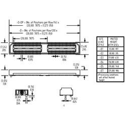 120 Position Connector Receptacle, Center Strip Contacts Surface Mount Gold - 3