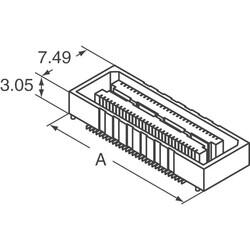 120 Position Connector Receptacle, Center Strip Contacts Surface Mount Gold - Samtec Inc.