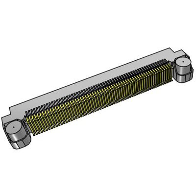 120 Position Connector Socket, Outer Shroud Contacts Surface Mount, Right Angle Gold - 1