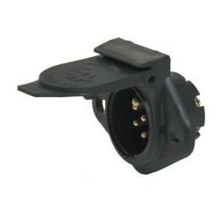 7 Position Circular Connector Receptacle, Male Pins Solder Tabs - Cole Hersee