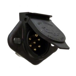 7 (6 + PE) Position Circular Connector Receptacle, Male Pins Screw - Cole Hersee