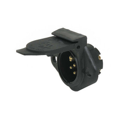 7 (6 + PE) Position Circular Connector Receptacle, Male Pins Screw - 2