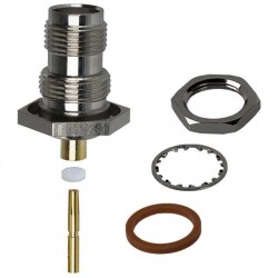 TNC Connector Jack, Female Socket 50 Ohms Panel Mount Solder - Amphenol RF