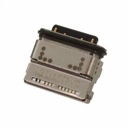 USB-C (USB TYPE-C) USB 3.2 Gen 2 (USB 3.1 Gen 2, Superspeed + (USB 3.1)) Receptacle Connector 24 Position Surface Mount, Right Angle; Through Hole - Amphenol ICC (Commercial Products) (1)