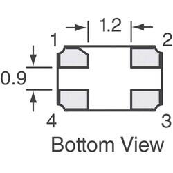 12MHz ±30ppm Crystal 10pF 120 Ohms 4-SMD, No Lead - 3