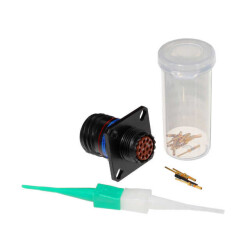13 Position Circular Connector Receptacle, Male Pins Crimp - Amphenol Aerospace Operations