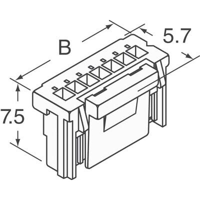 13 Rectangular Connectors - Housings Receptacle Natural 0.059