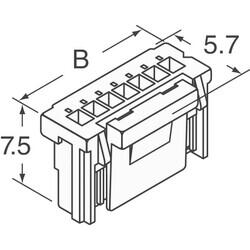 13 Rectangular Connectors - Housings Receptacle Natural 0.059