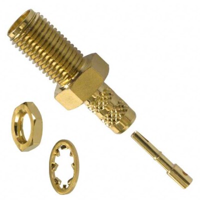 SMA Connector Jack, Female Socket 50 Ohms Panel Mount Solder - 1