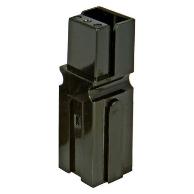 1 Position Blade Type Power Housing Connector Non-Gendered, Self Mating Black - 1