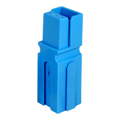 1 Position Blade Type Power Housing Connector Non-Gendered, Self Mating Blue - 1