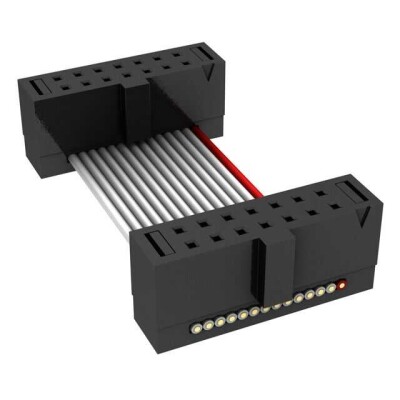 14 Position Cable Assembly Rectangular Socket to Socket 0.833' (254.00mm, 10.00