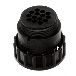 14 Position Circular Connector Plug Housing Free Hanging (In-Line) Coupling Nut - 1