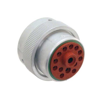 14 Position Circular Connector Plug Housing Free Hanging (In-Line) Coupling Nut - 1