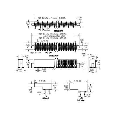14 Position Receptacle Connector Surface Mount - 3