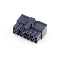 14 Position Rectangular Housing Connector Receptacle Black 0.165