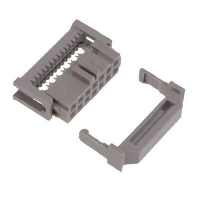 14 Position Rectangular Receptacle Connector IDC Gold 26-28 AWG - 1