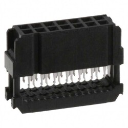 14 Position Rectangular Receptacle Connector IDC Gold or Gold-Palladium 26-28 AWG - TE Connectivity AMP Connectors