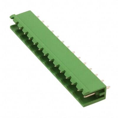 14 Position Terminal Block Header, Male Pins, Shrouded (2 Side) 0.200